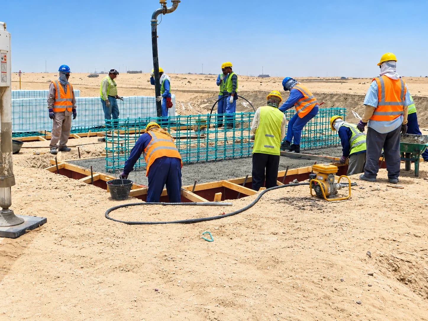 أعمال مشروع إنشاء خطوط غاز